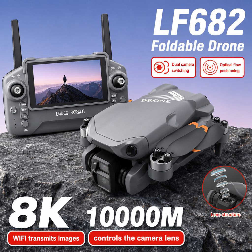 Drone Camera With Gimbal - Дрон для аэрофотосъемки LF682 с двумя