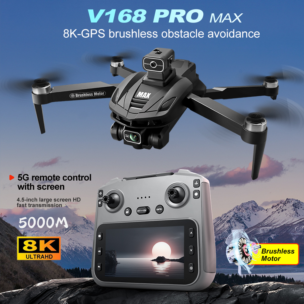 Drone Camera Lens - V168 PRO Max GPS Дрон 8K