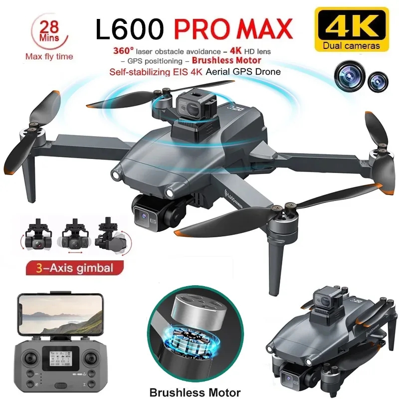 L600 PRO MAX GPS Дрон Професси – обзор и цена Drone Camera With Gimbal