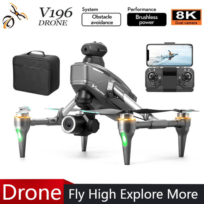 2025 V196 Автоматический дрон  – обзор и цена Drone Camera With Gimbal